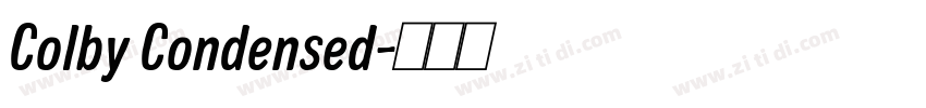 Colby Condensed字体转换